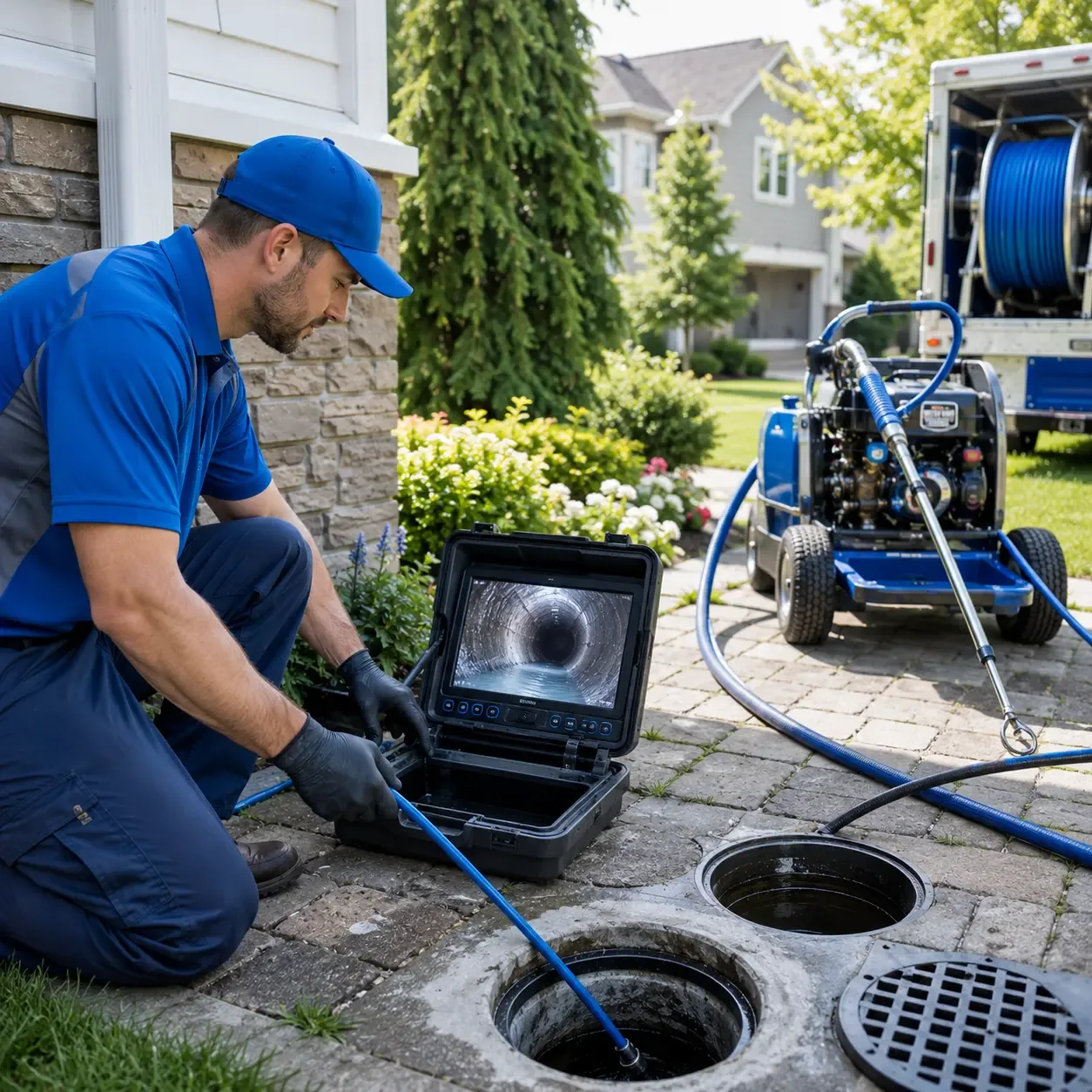 Outdoor drain cleaning professionals serving New Limerick, ME